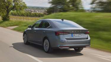 Skoda Octavia 2024 facelift international drive rear tracking